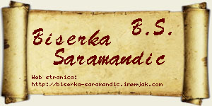 Biserka Saramandić vizit kartica
